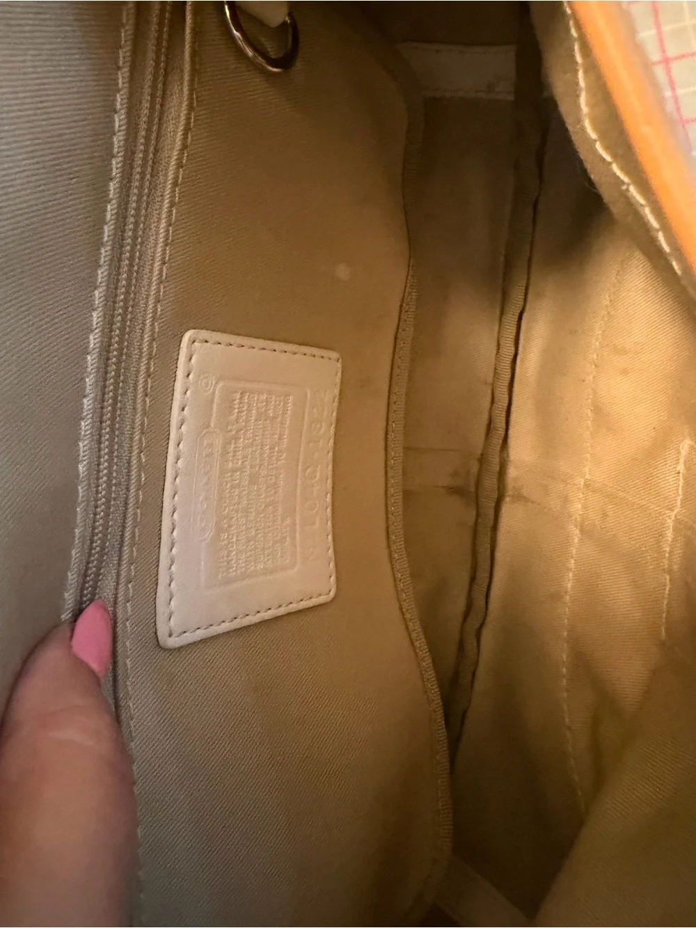Coach Hampton Soho White/Pink Plaid